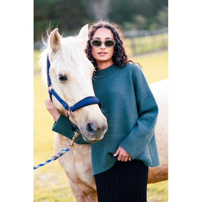 Alaska Forest Funnel Neck Knit Jumper