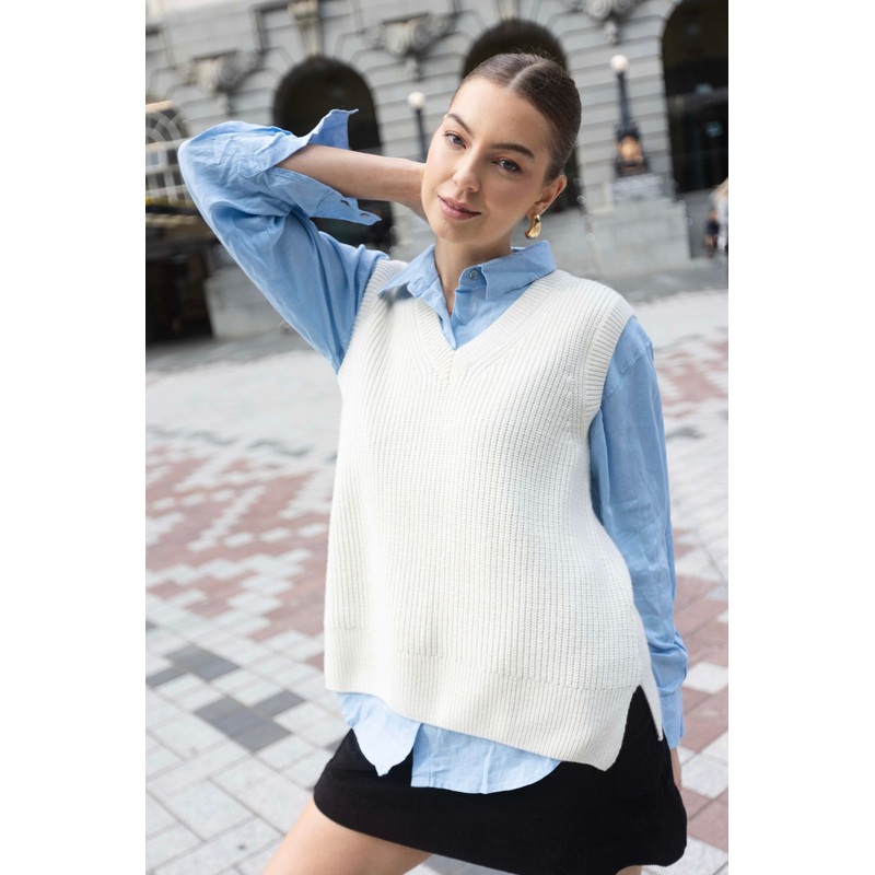 Everyday Ivory Knit Vest