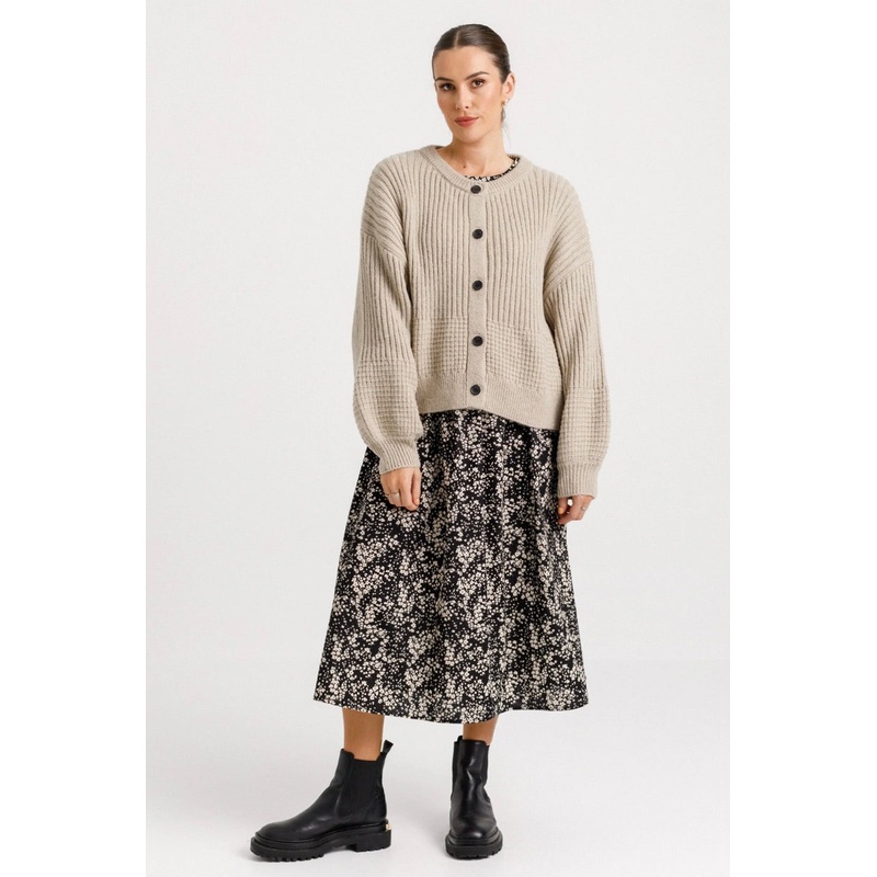 Flo Oatmeal Knit Cardigan