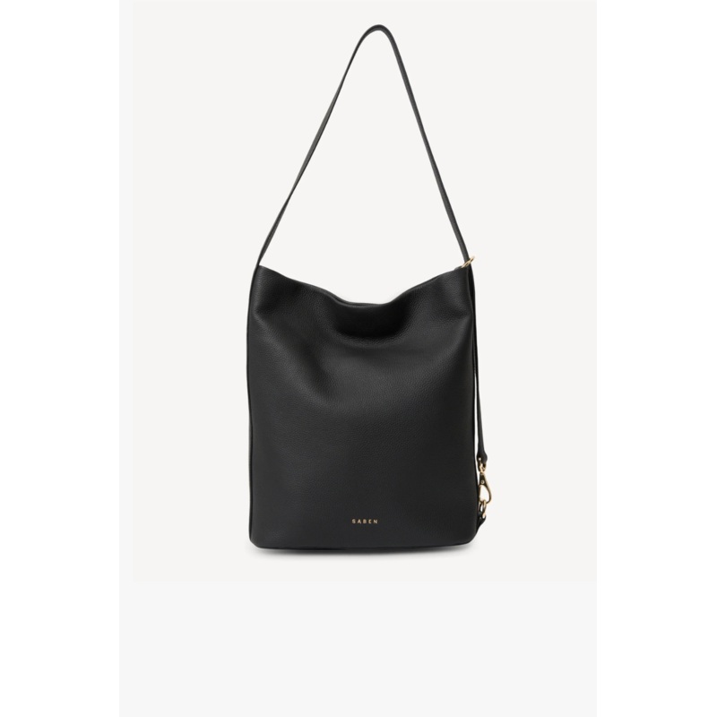 June Black Large Bucket Shoulder Bag