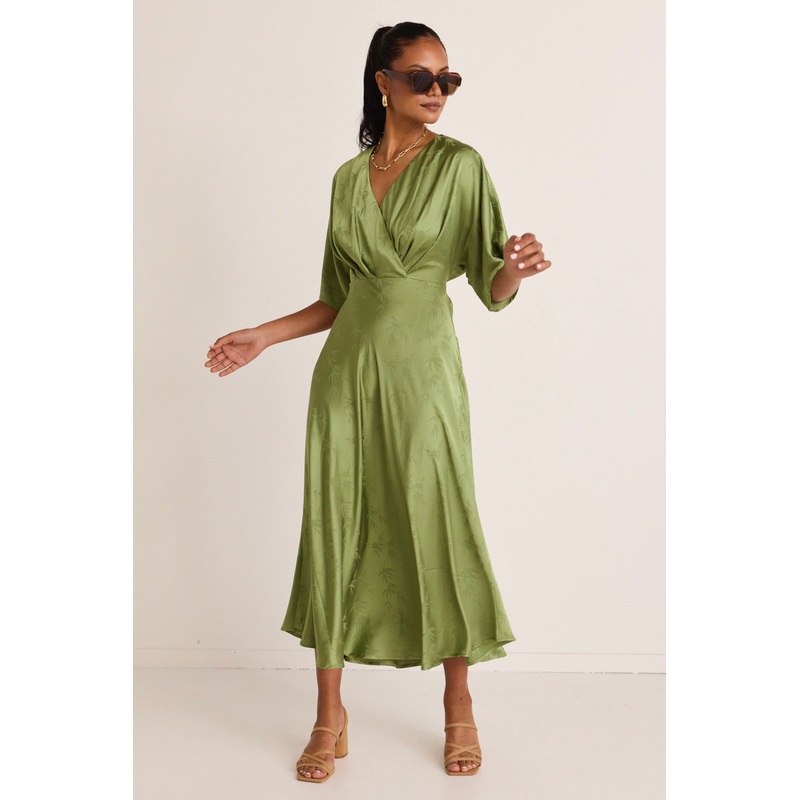 Picasso Grass SS Kimono Midi Dress