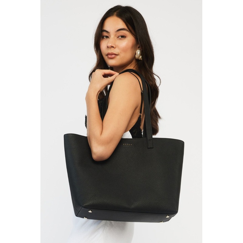 Tilbury Black + Bronze Foil Shoulder Bag