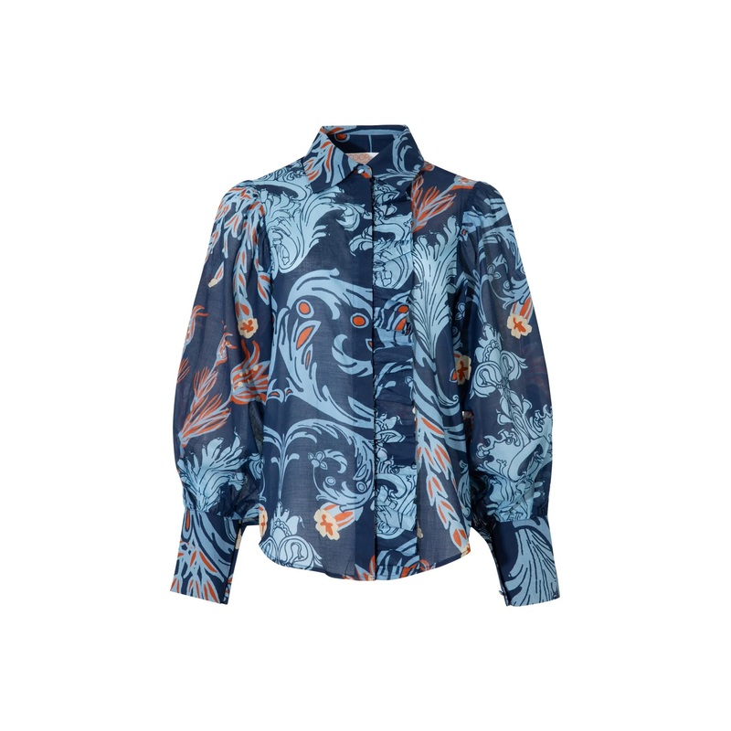 Truffle Ruffle Navy Shirt