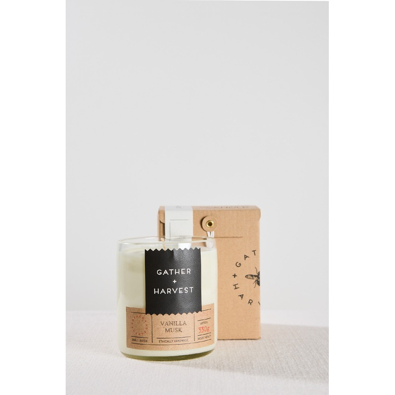 Vanilla Musk Handmade Coco Soy 330g Candle