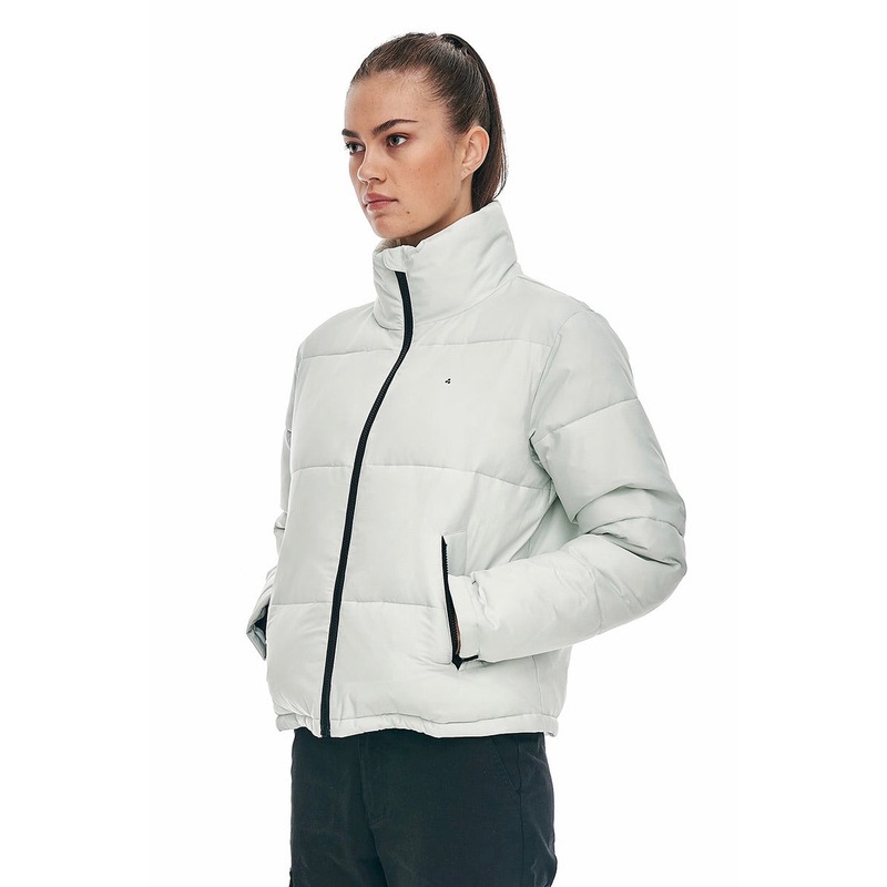 Womens Crisp Mint Box Puffer Jacket