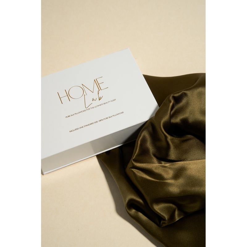 100% Silk Beauty Pillowcase Olive 48x73cm