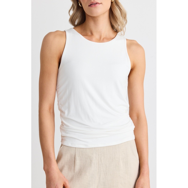 Author Ivory Stretch Cutaway Tank