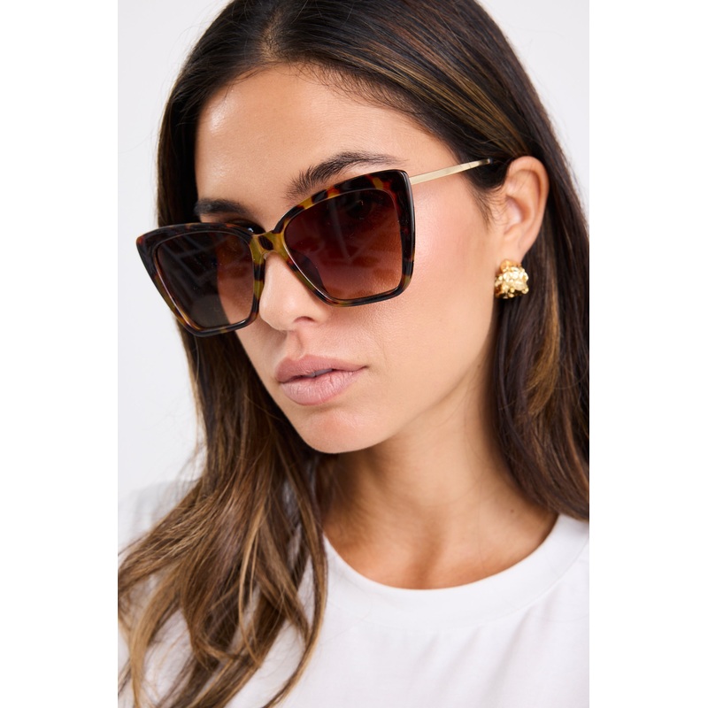 Belize Tort Gold Metal Sunglasses