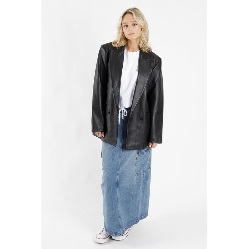 Black Leather Tux Jacket