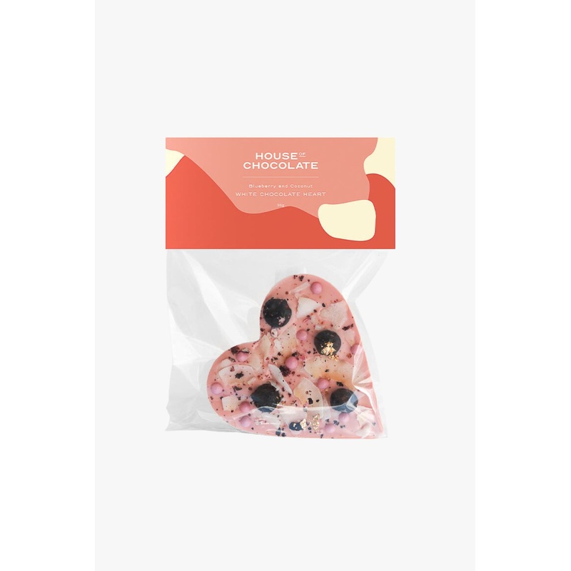 Blueberry Coconut Chocolate Large Heart