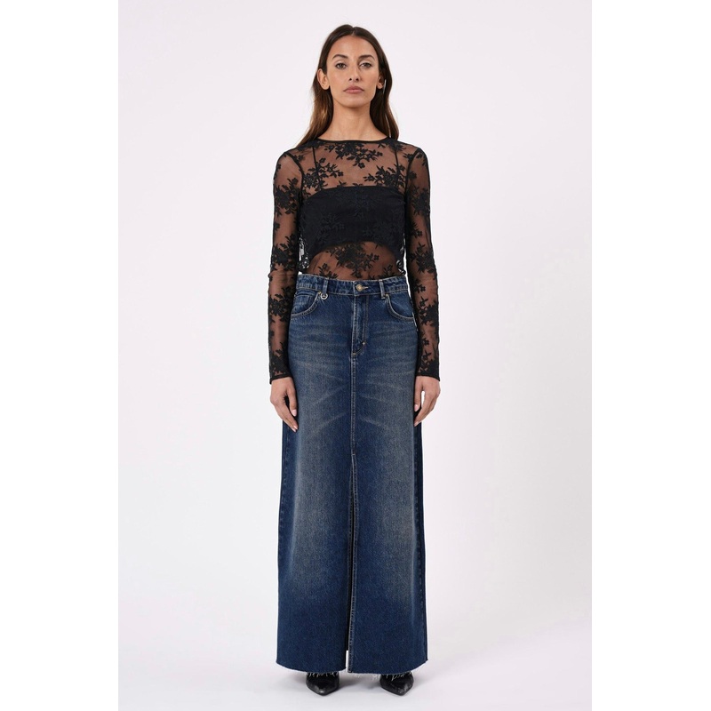 Darcy Gold Mine Denim Maxi Skirt