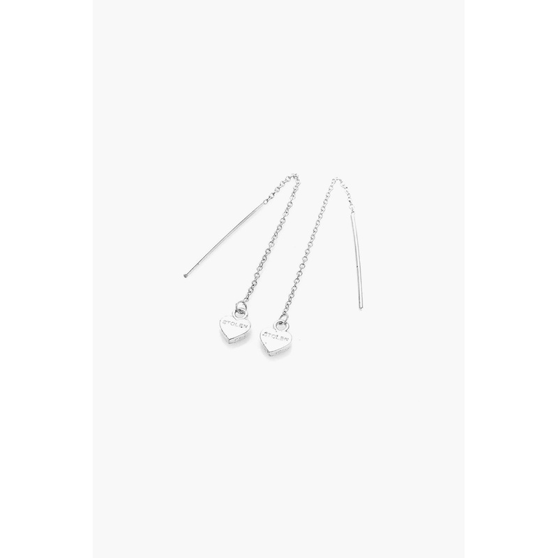 Falling Heart Thread Earrings