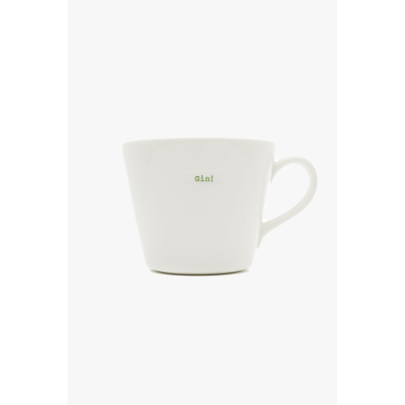 Gin White Bucket 350ml Mug