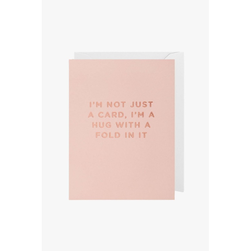 I’m a Hug With a Fold Small Pink Greeting Card