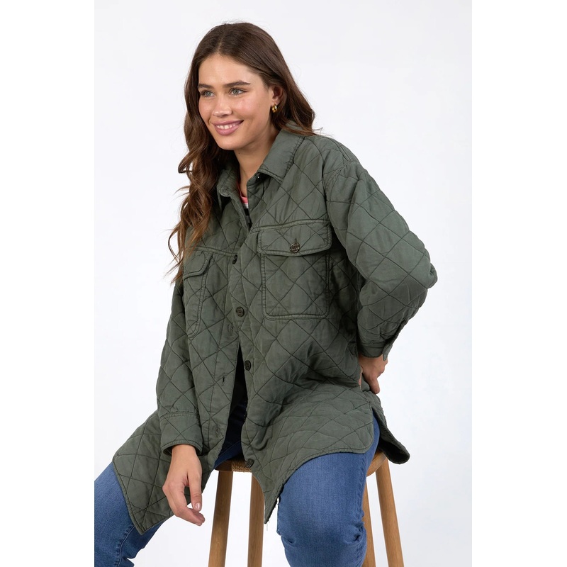 Katie Basil Quilted Long Shacket