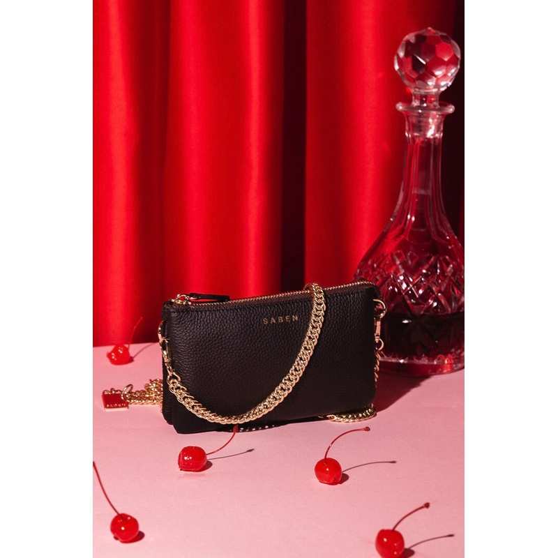 Lily Crossbody Black Bag with Chain