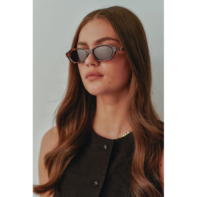 Luca Tortoise Narrow Sunglasses