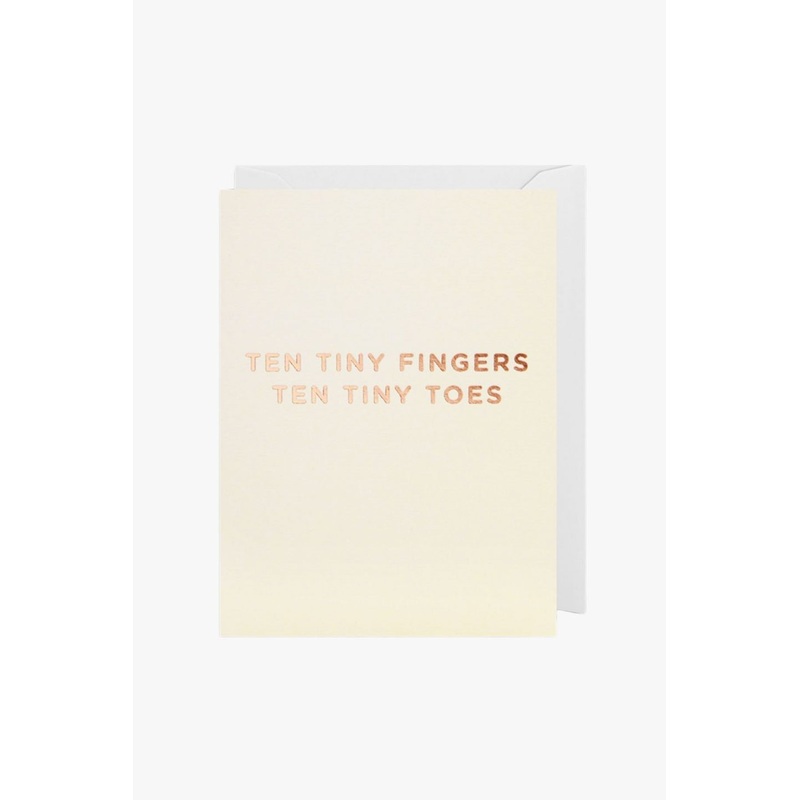 Ten Tiny Fingers Cream Small Greeting Card