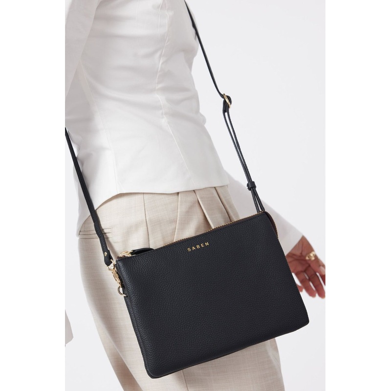 Tillys Big Sis Crossbody Black Large Clutch