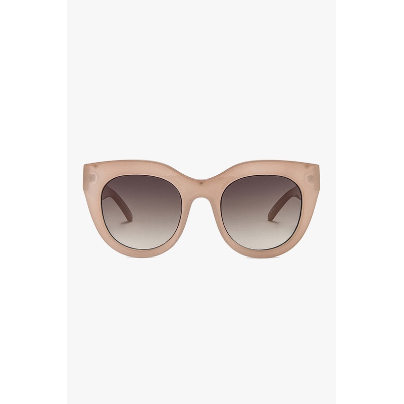 Air Heart Oversized Cat Eye Oatmeal Sunglasses