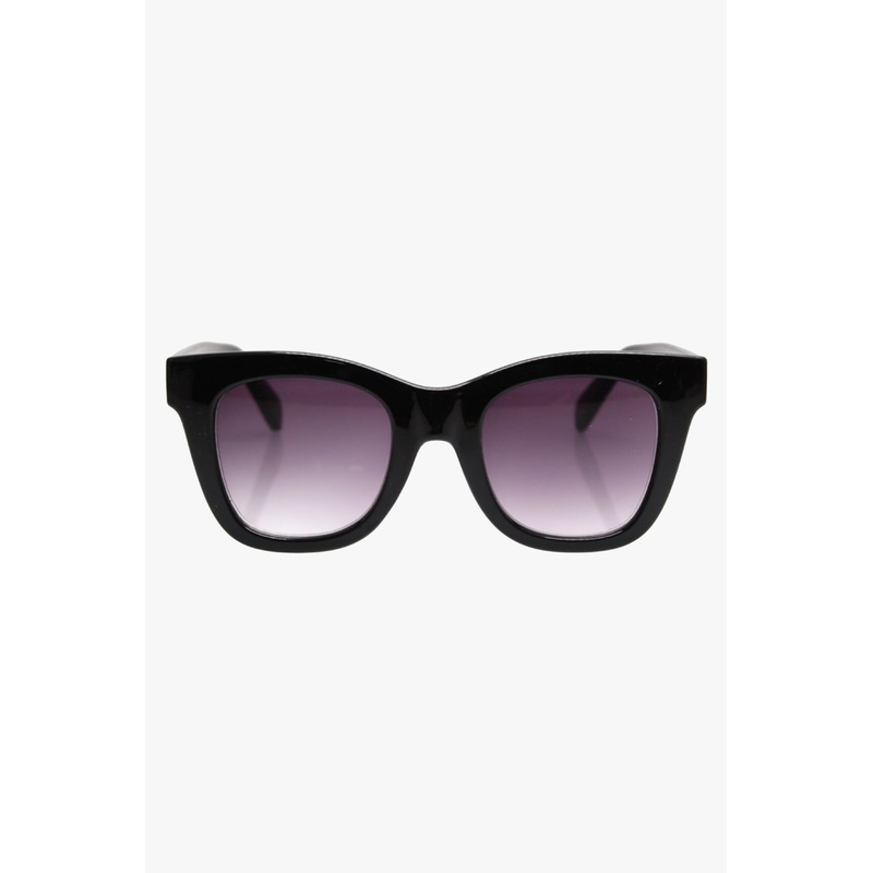 Crush Black Sqaure Oversized Sunglasses