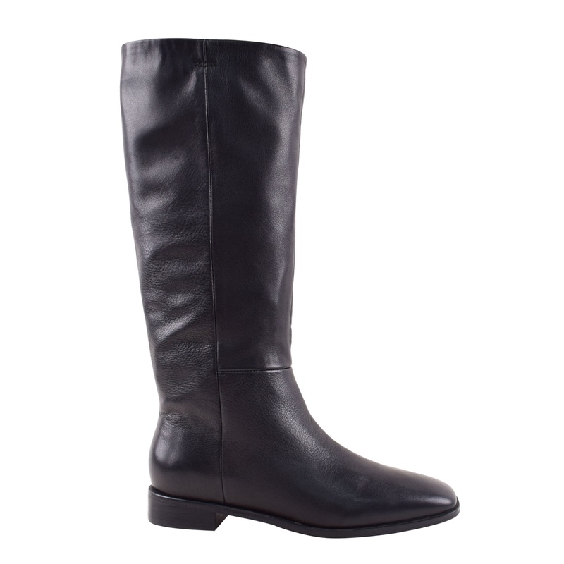 Dolton High Knee Black Leather Boots