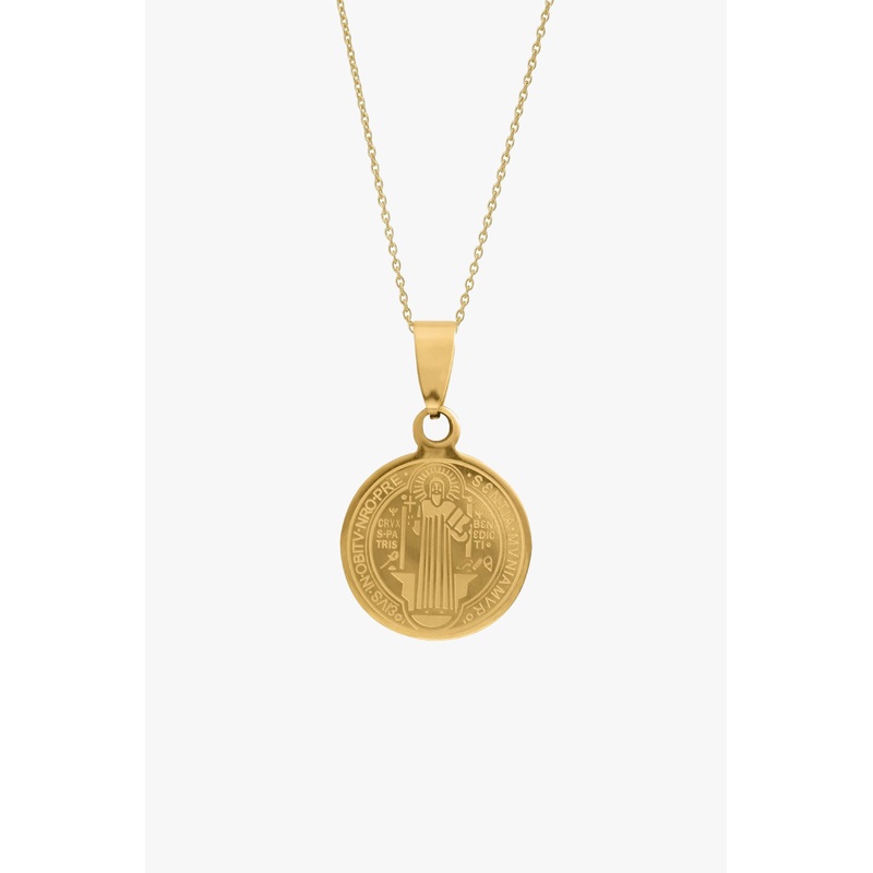 Gold Saints Circle Necklace