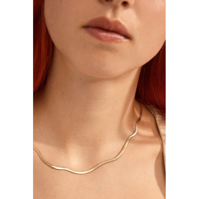 Joanna Gold Plated EOL Snake Chain Necklace