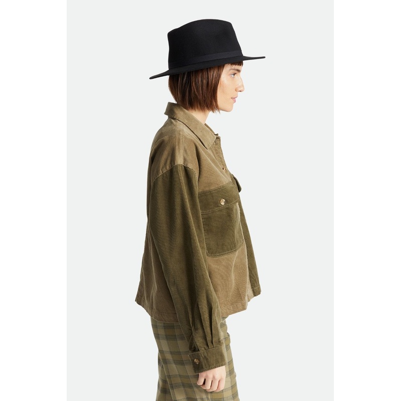Messer Packable Fedora Black Wool Felt Hat
