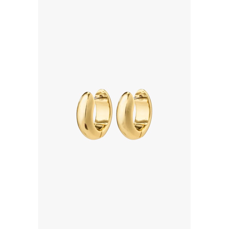Mine Recycled Chunky Huggie Hoops Gold