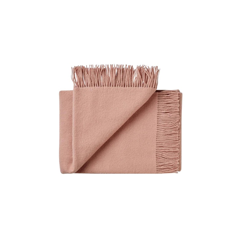 Nevis Throw 100% New Zealand Lambs Wool Rose