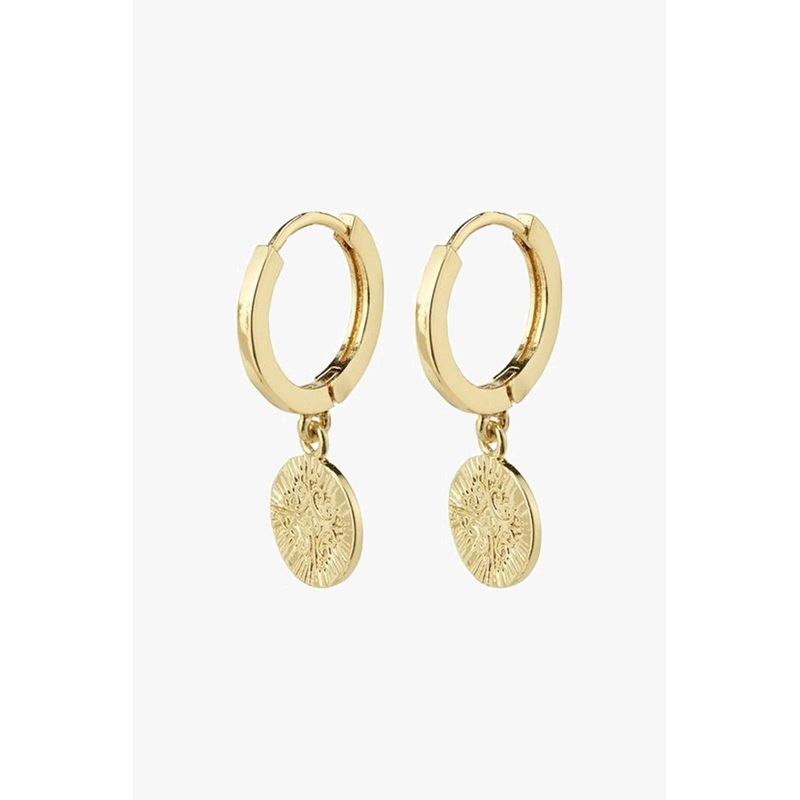 Nomad Coin Sleeper Earrings Gold