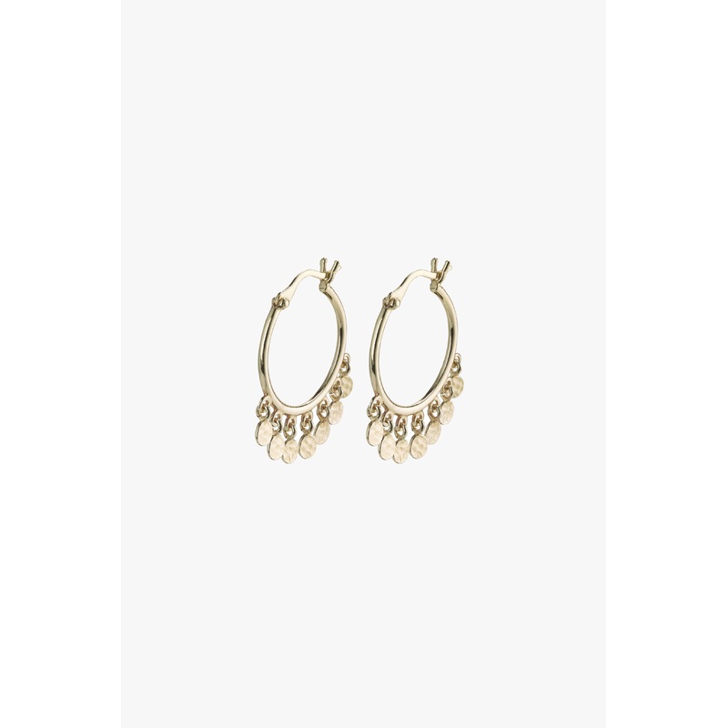 Panna Gold Multi Mini Charm EOL Hoop Earrings