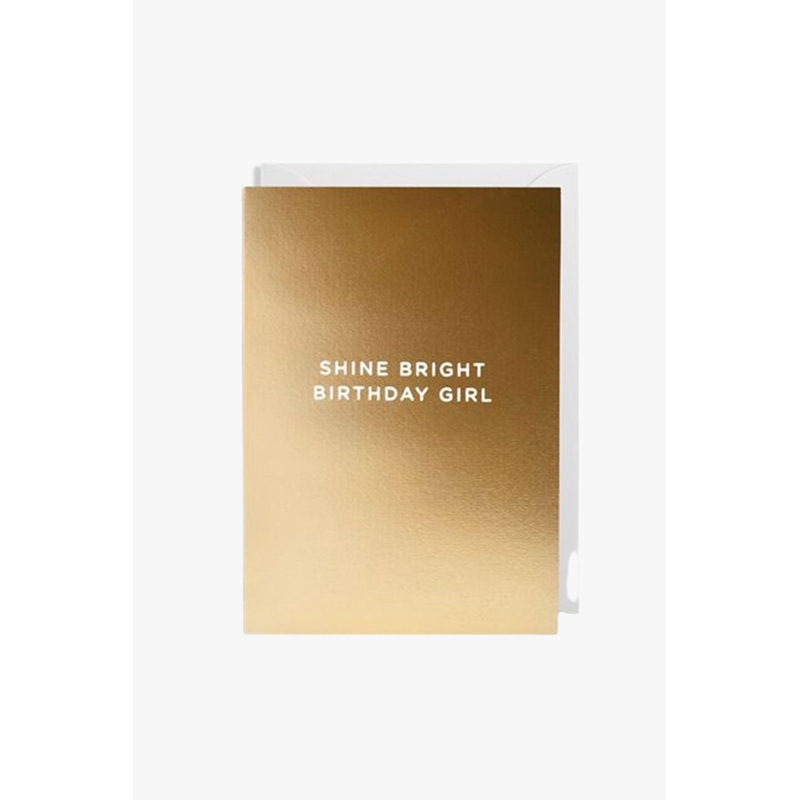 Shine Bright Birthday Girl Copper Small Greeting Card
