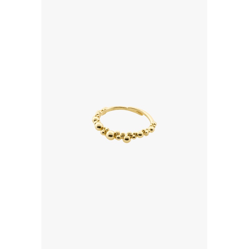 Solidarity Recycled Bubbles Adjustable EOL Ring Gold