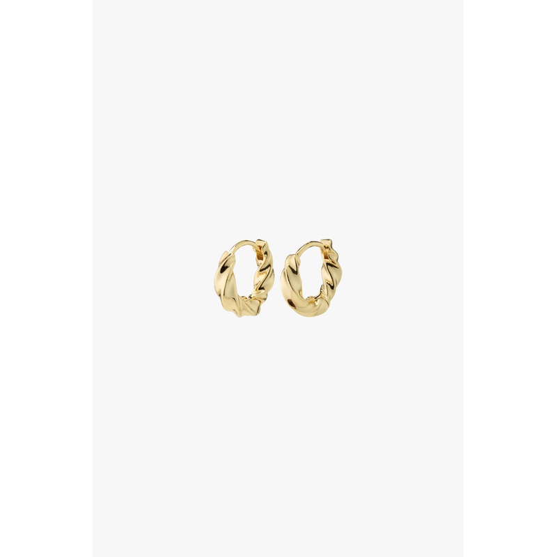 Taffy Recycled Small Swirl Hoop Earrings Gold