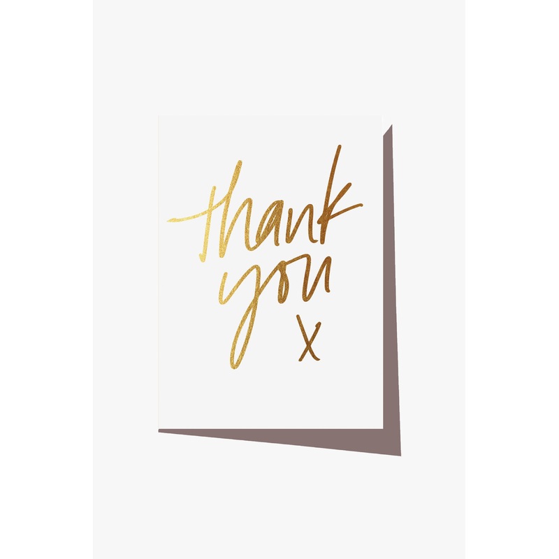 Thank You Gold Greeting Card