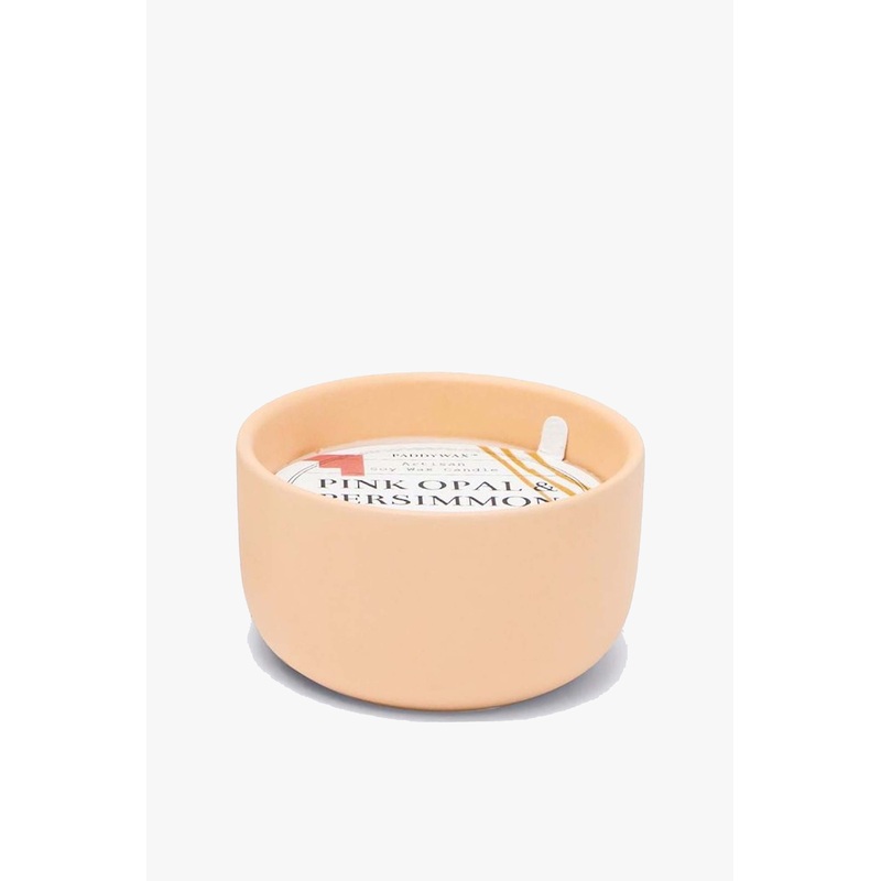Wabi Sabi Pink Opal + Persimmon Small Ceramic Candle 99g
