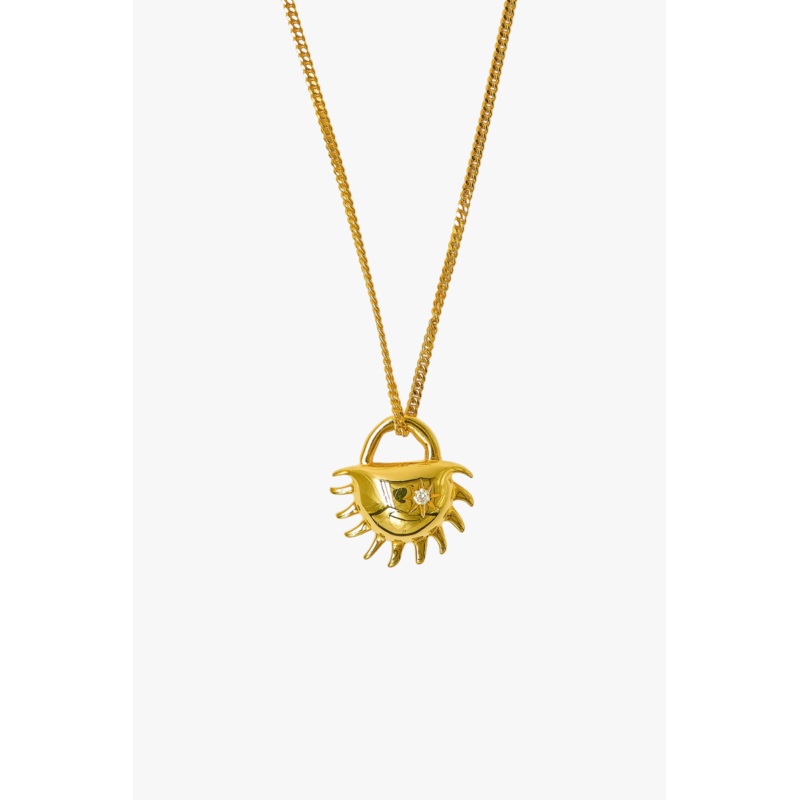 Bebe Solida 18k Gold Plated Pendant Necklace