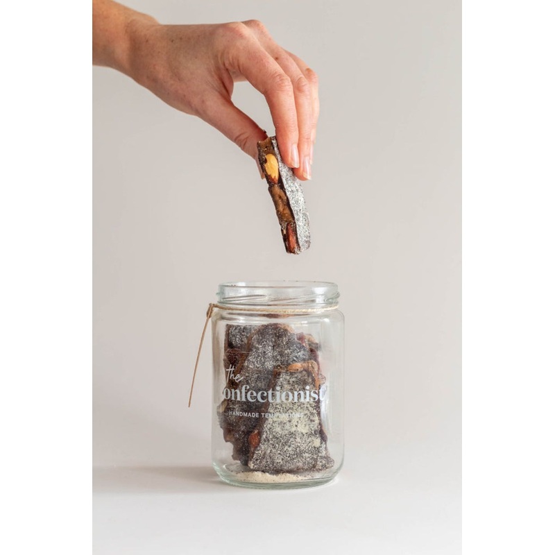 Dark Chocolate + Almond Toffee 200g Jar