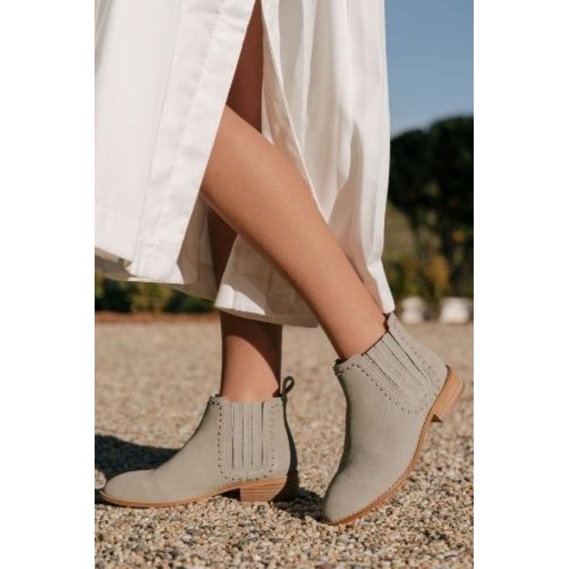 Delilah Sage Suede Leather Ankle Boot
