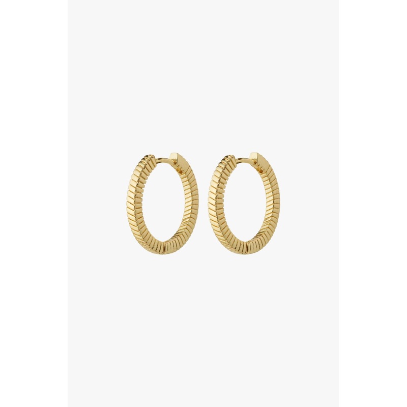 Dominique Flat Snake Gold Hoop Recycled Earrings