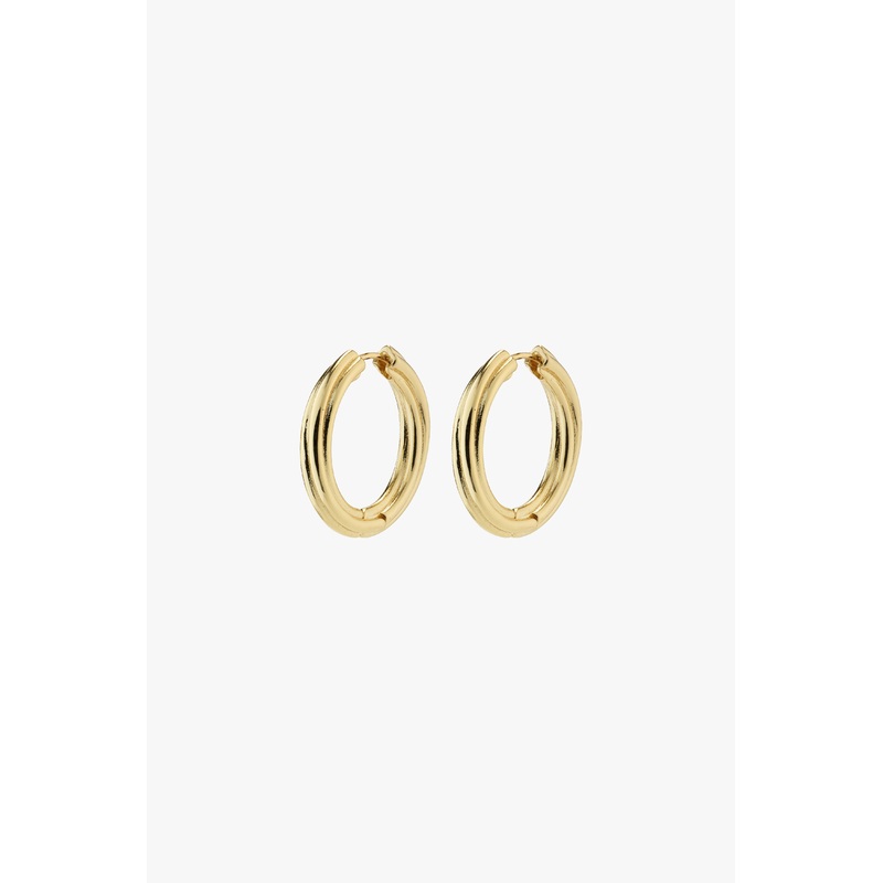 Edea Hoops Recycled Gold Plated EOL Earrings