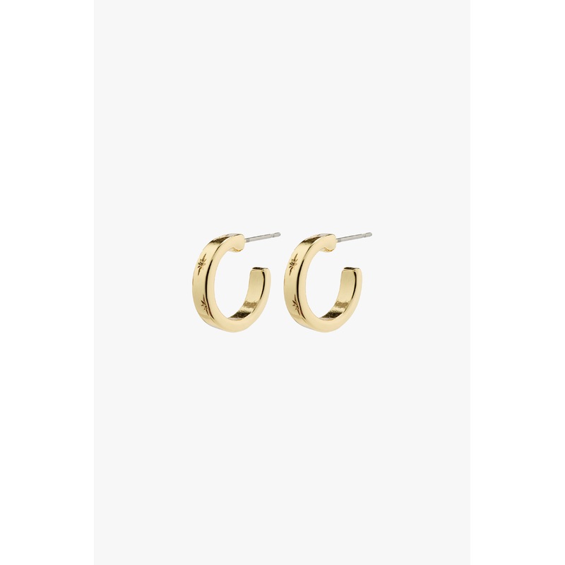 Efia Huggie Hoop Gold Plated Earrings