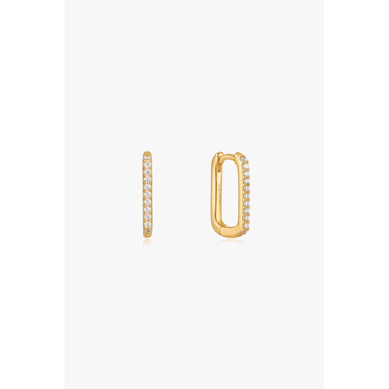 Glam Rock Gold Oval Hoop Earrings