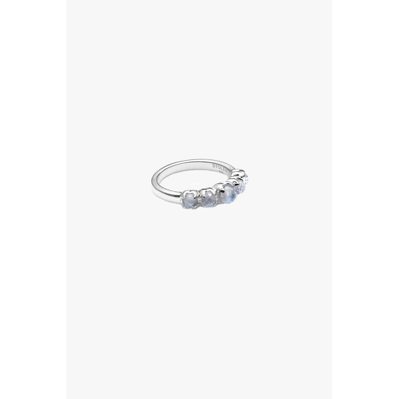 Halo Moonstone Cluster Ring