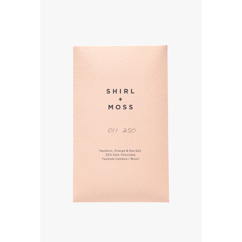 Hazelnut Orange + Sea Salt 52% Dark Chocolate 80g Bar