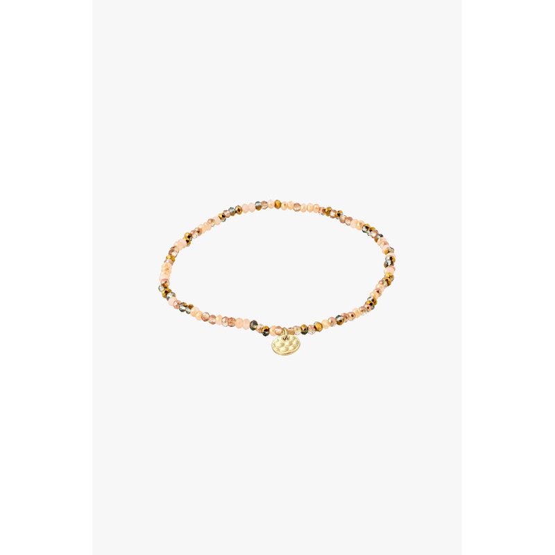 Indie Brown Mix Gold Plated Bracelet