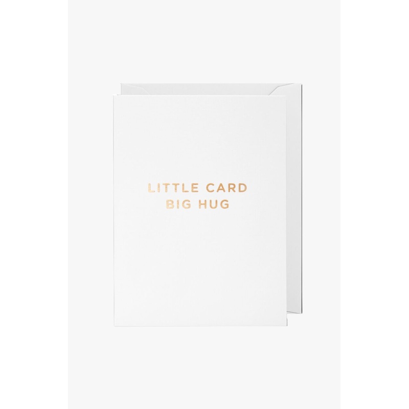 Little Card Big Hug White Small Greeting Card
