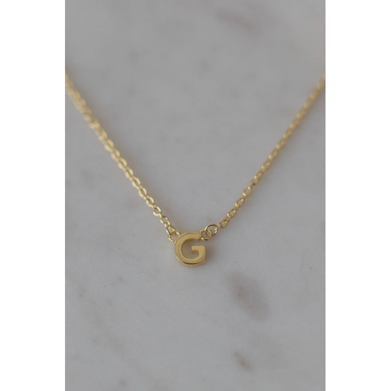 Little Letter Single Gold Necklace